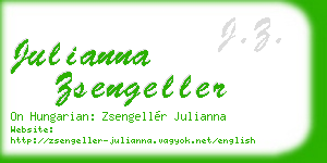 julianna zsengeller business card
