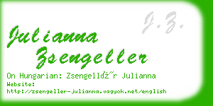 julianna zsengeller business card